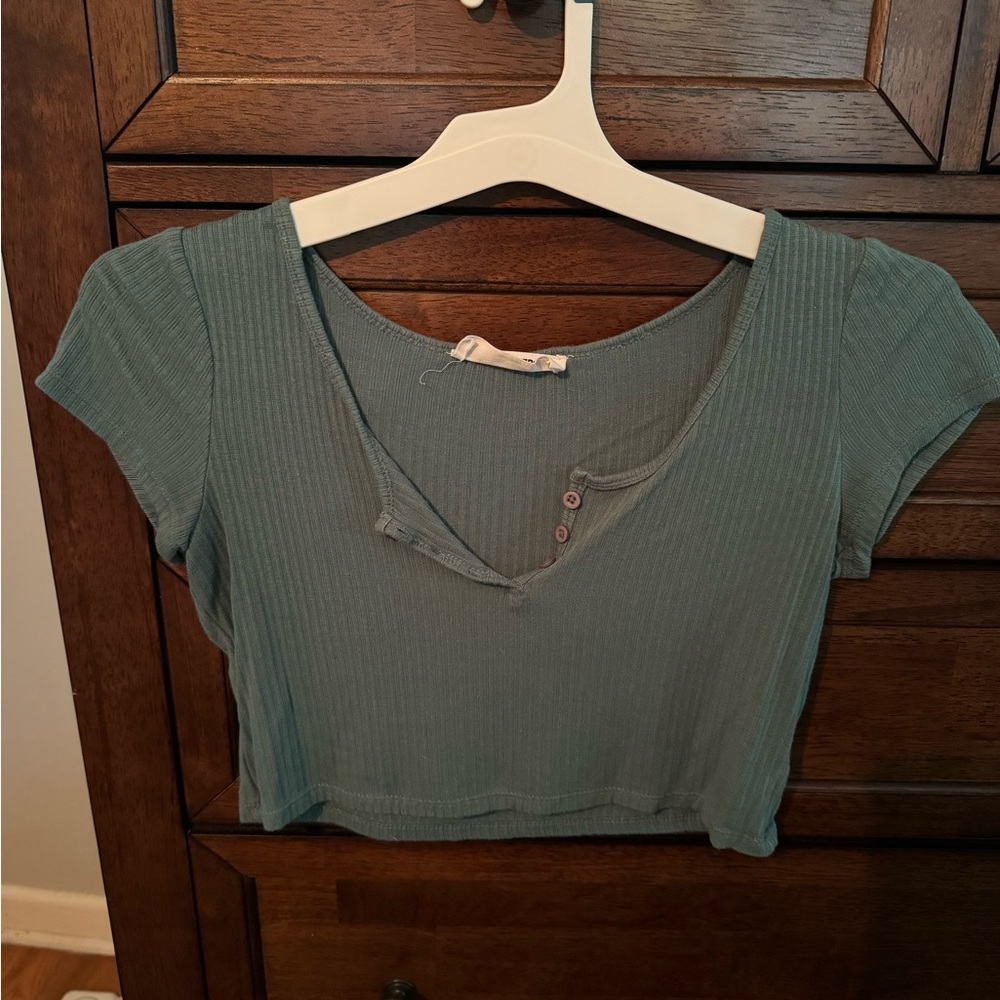 Green Crop Top